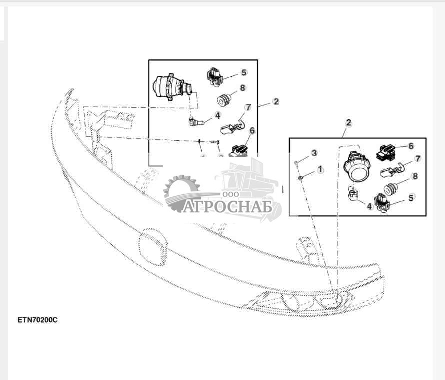 Световые приборы нижней облицовочной панели 